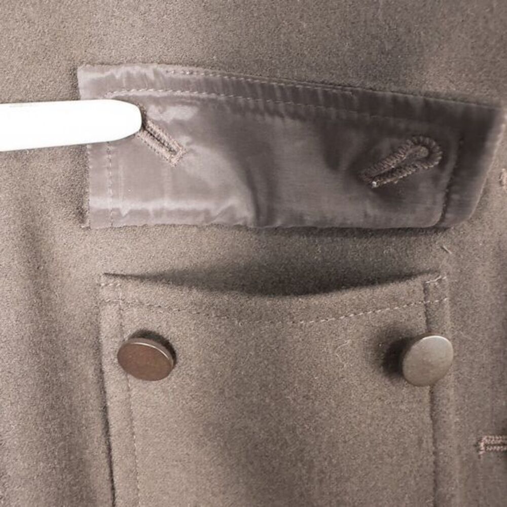 Talbots Italian Wool Blend Military Style Jacket Womens Petite 4 Chocolate Brown - Picture 11 of 16